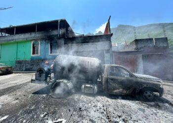 Se incendia pipa de gas en Guadalupe