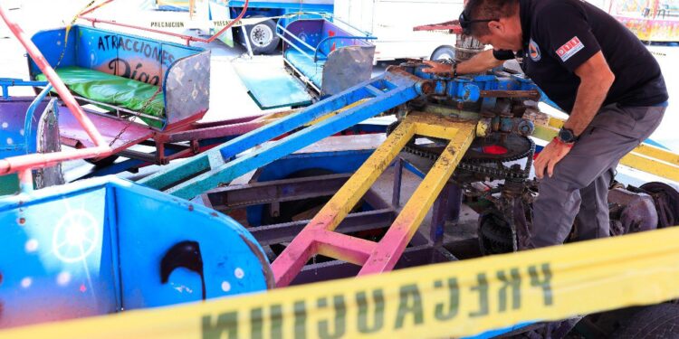 Tras accidente, inspeccionan juegos mecánicos de la Expo