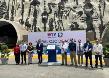 Inauguran San Pedro y Monterrey mural en túnel