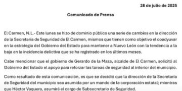 El Carmen pide apoyo a Fuerza Civil