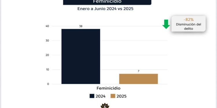 Baja feminicidio 82% en NL