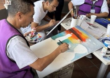 Organizan taller de pintura en Centro de reinserción