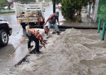 Guadalupe realiza limpieza de alcantarillas tras lluvias