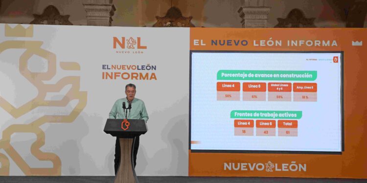 Líneas 4 y 6 del metro tienen 59% de avance