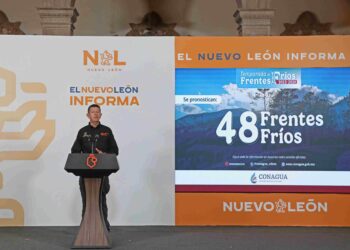 Alertan por lluvias ante frente frio