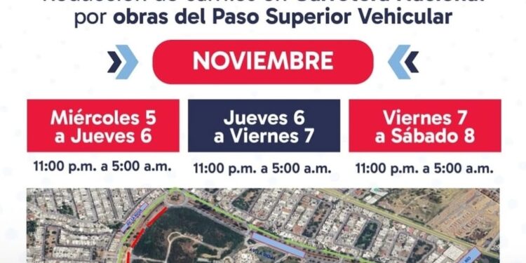 Anuncian restricciones viales en la zona del Huajuco