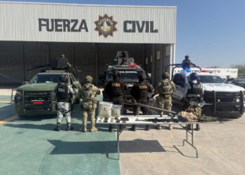 Decomisan armas y droga en Cadereyta