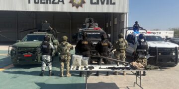 Decomisan armas y droga en Cadereyta