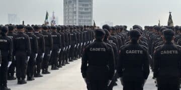 Toman protesta a 323 cadetes de Fuerza Civil