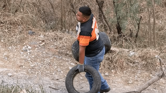 Retiran más de 200 llantas del Río Santa Catarina