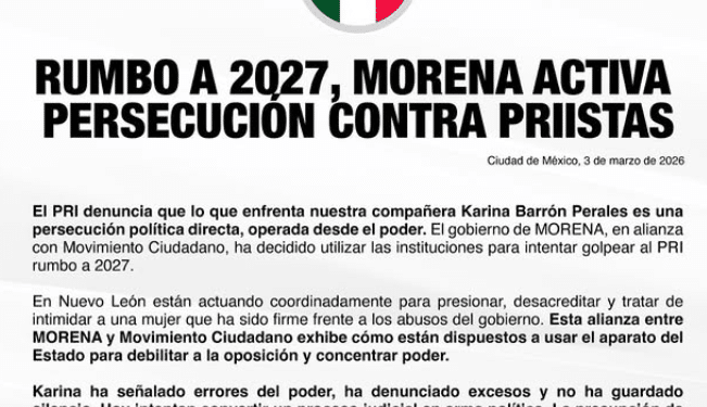 PRI ve persecución contra Karina “N”