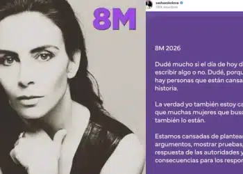 Sasha Sokol envía mensaje en el del Día Internacional de la Mujer