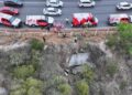 Vehículo cae a zanja y deja tres lesionados