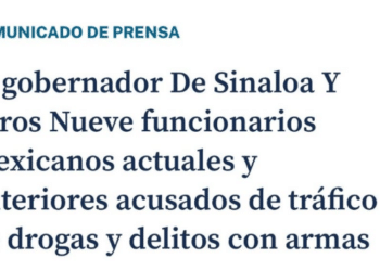 Acusan en EU a Gobernador de Sinaloa de vínculos con narco