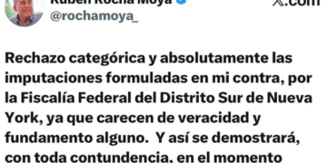 Rubén Rocha Moya niega acusaciones de EU