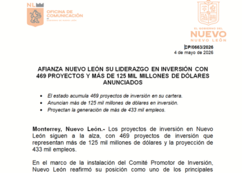 Alcanza NL 125 mil mdd en inversión
