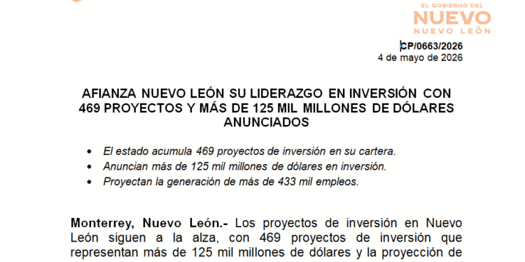 Alcanza NL 125 mil mdd en inversión