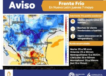 Alertan por lluvia para el fin de semana