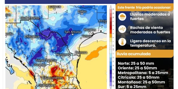 Alertan por lluvia para el fin de semana