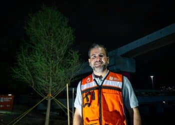 Realizan plantación nocturna de sabino en Constitución