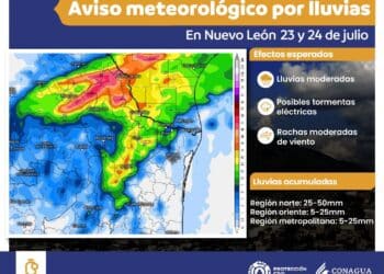 Alerta PC Nuevo León por lluvias en la región