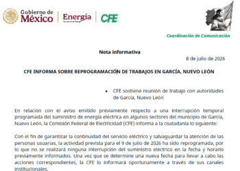 CFE reprograma trabajos en García