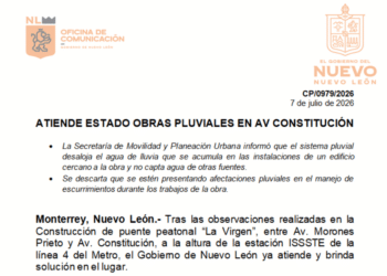 Atienden obras pluviales en avenida Constitución