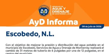 Agua y drenaje cambiará tubería en Escobedo