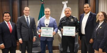 Reciben reconocimiento por estrategia de seguridad en Monterrey
