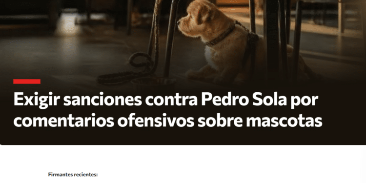Arman petición contra Pedro Sola
