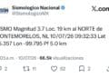 Se registra sismo en Montemorelos