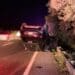 Vuelca camioneta tras impactar a vaca en Montemorelos