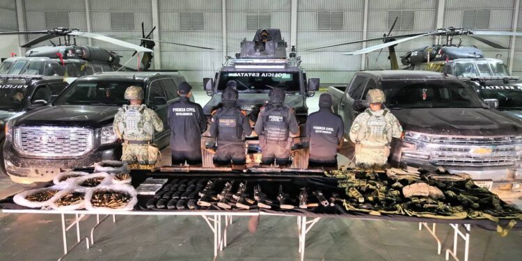Aseguran armamento y vehículos con operativo muralla
