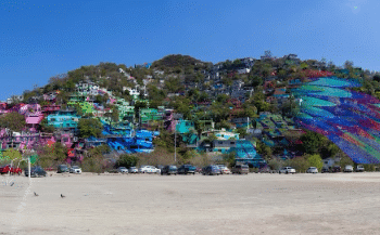 Restauran mural en el Cerro de la Campana