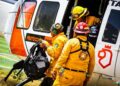 Combaten incendio forestal en Santiago