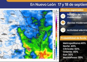 Alertan por lluvias durante jueves y viernes en NL