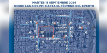 Cerrarán vialidades por grito de Independencia y desfile patrio 2026