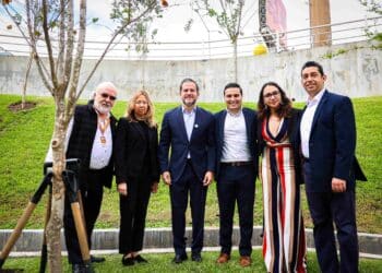 Arborizan estacionamiento en cumplimiento de norma