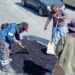 Reparan calles tras lluvias en Santa Catarina