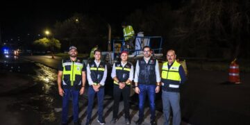 Realizan trabajos en la carretera Nacional