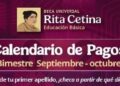 Presentan calendario de pago de beca Rita Cetina